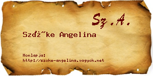 Szőke Angelina névjegykártya